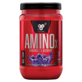 Frasco de AMINOx Endurance & Recovery, sabor Grape, con 10g de aminoácidos y 0g de azúcar.