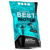Bolsa de proteína Best Protein de 4 libras en sabor Vainilla Gourmet, con 26g de proteína y 3g de leucina por porción, ideal para la recuperación y crecimiento muscular.