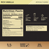 Ingredientes y valores nutricionales de la proteína Gold Standard 100% Isolate. Contiene aislado de proteína de suero hidrolizado, libre de grasas y azúcares añadidos.