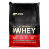 bolsa de proteína Gold Standard 100% Whey sabor Double Rich Chocolate, con 24 gramos de proteína por porción, 2 libras