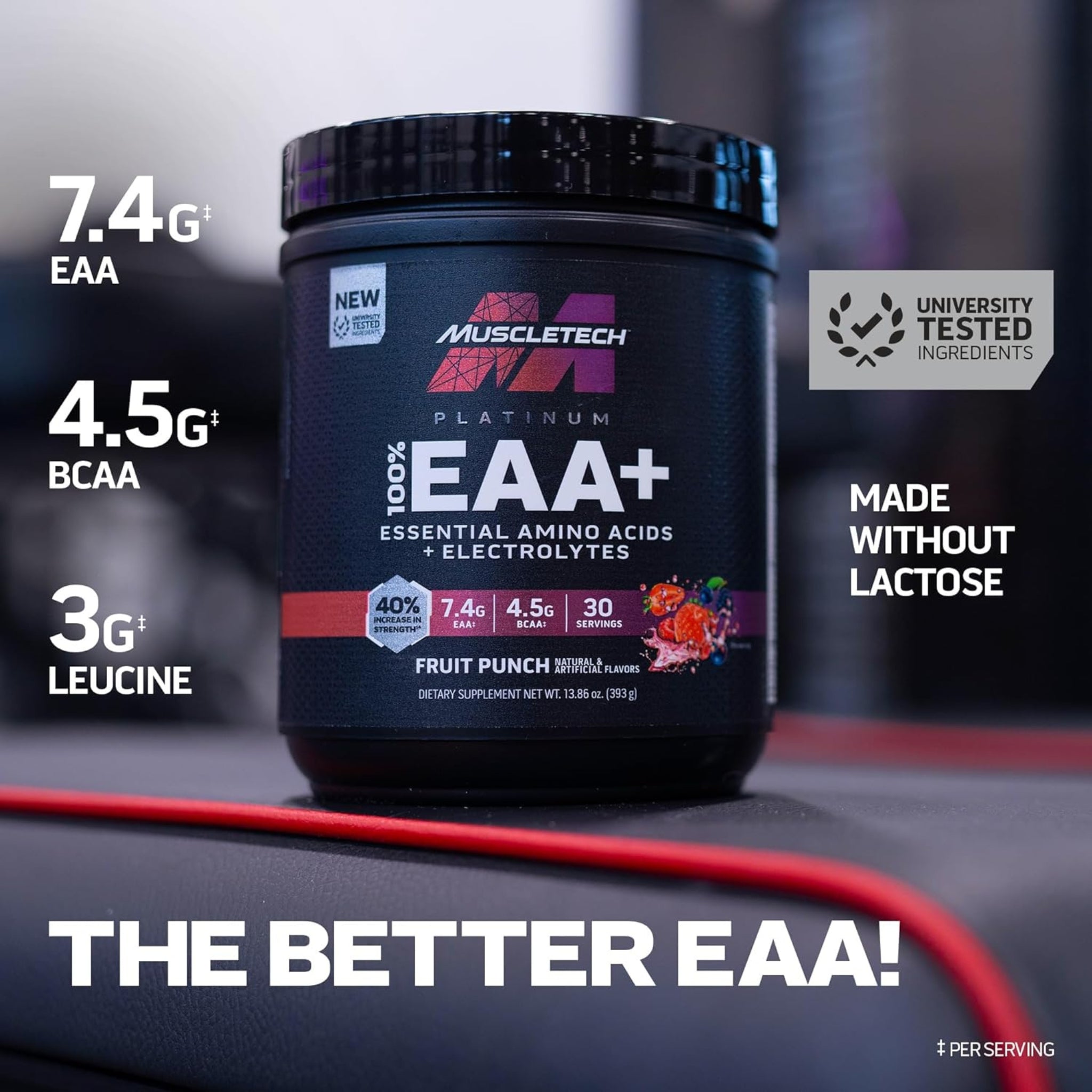 Platinum 100% EAA+ Muscletech: Rendimiento y Recuperación
