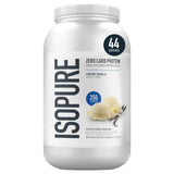 Proteína Isopure Zero Carb Protein 3 lb sabor Creamy Vanilla con 25 g de proteína y cerca de 44 servicios.